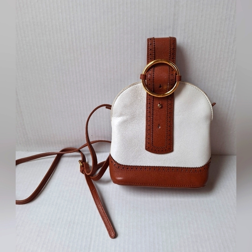Parisa Wang Addicted Bracelet Bag White/Brown Leather Gold Hardware